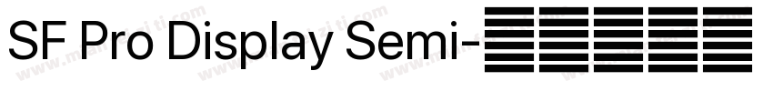 SF Pro Display Semi字体转换